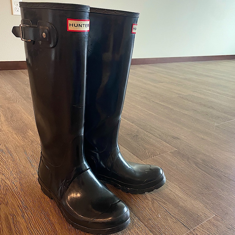 HUNTER  Women’s original tall gloss black boots
